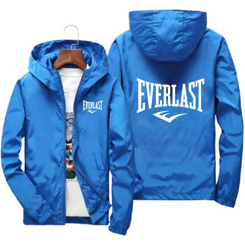 2024 New Autumn Brand Men\'s Windproof Zipper Jacket Casual High Quality EVERLAST Hooded Jacket Outdoor Sports Jacket