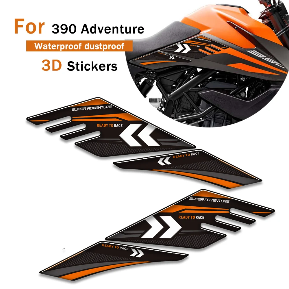 For 390 Adventure Motorcycle Stickers Fuel Oil Knee Protection Tank Pad Side Grips Gas