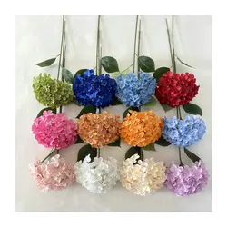 artificial hydrangea 12colors decoration mariage fake flowers brown autumn color