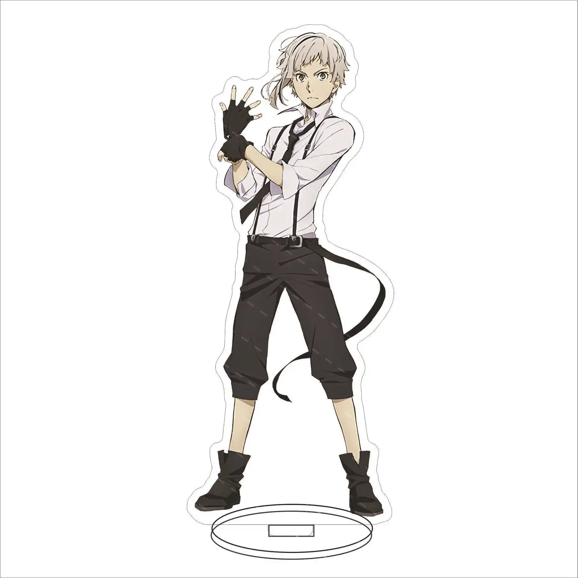 Cute Anime Bungo Stray Dogs Nakajima Atsushi Acrylic Stand Model Plate Desk Decor Jewelry Cartoon Figure Display Gift Badge