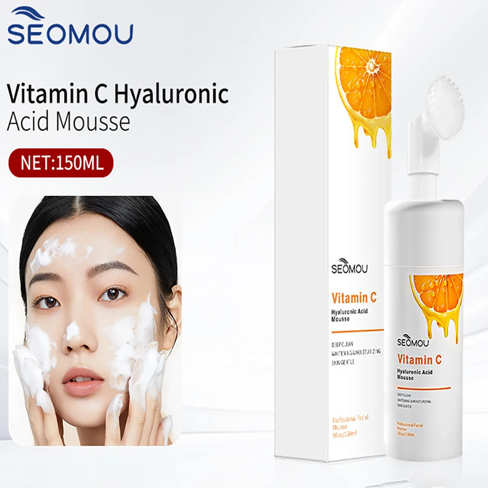 

Vitamin C Cleansing Mousse Cleanses without leaving tightness Cleanses, controls oil, moisturizes, and refreshes, deep cleansing