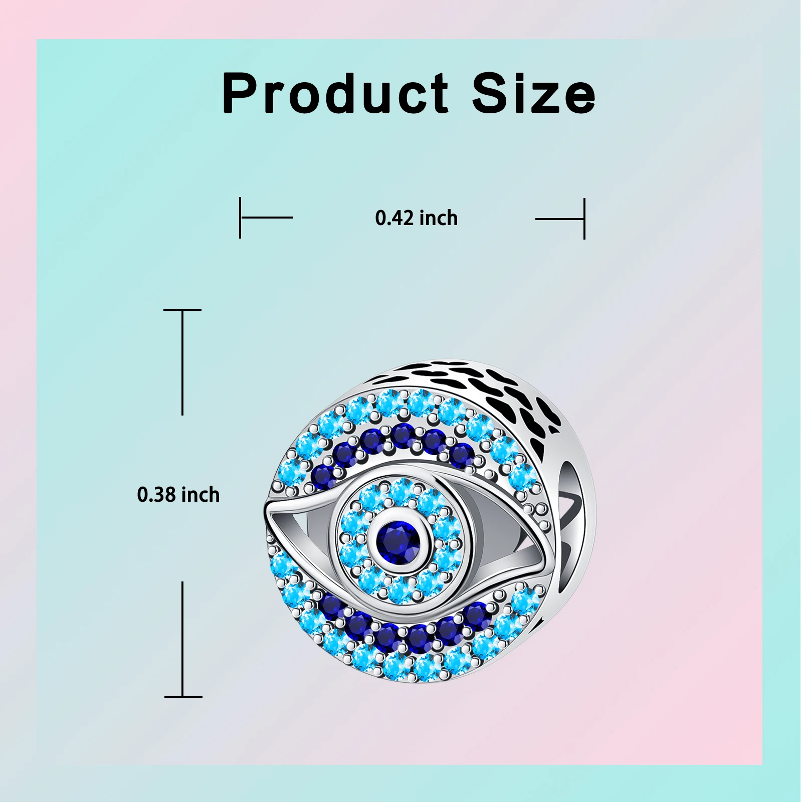 925 فضة الشيطان العين تقريب الخرز ، يناسب الأصلي باندورا سوار ، DIY بها بنفسك قلادة السحر ، صنع المجوهرات