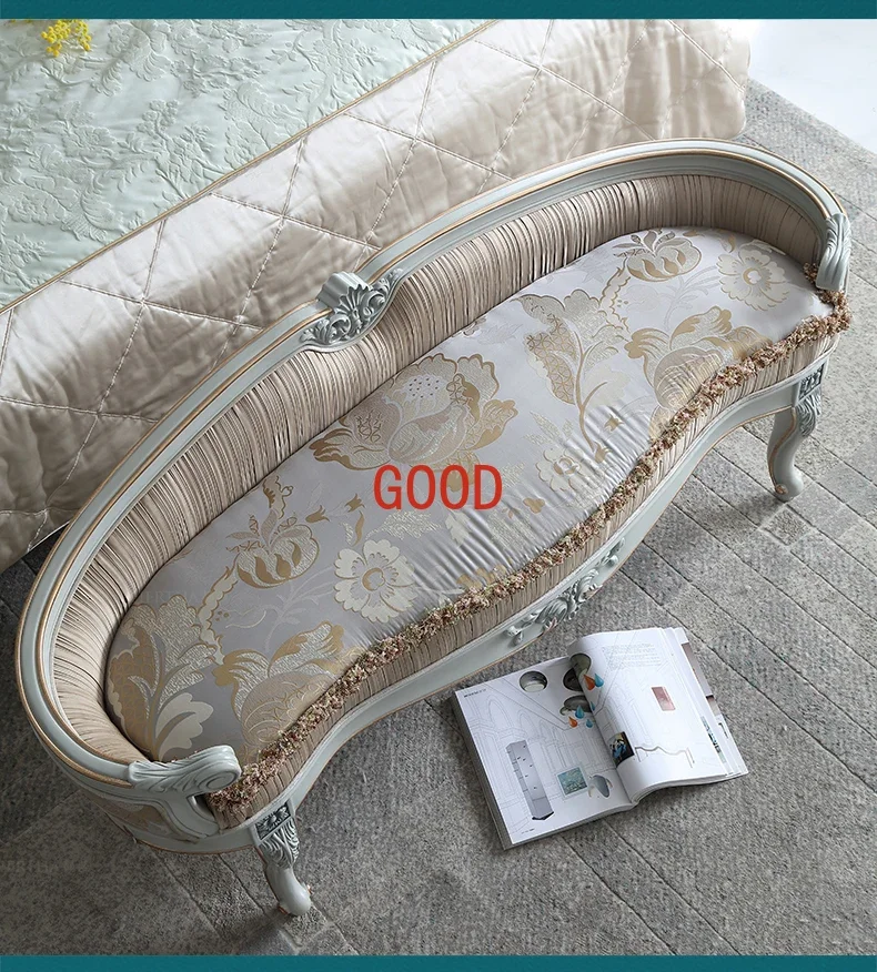 

Французская мебель в европейском стиле тканевый стул для кровати кровать для спальни стул для смены обуви