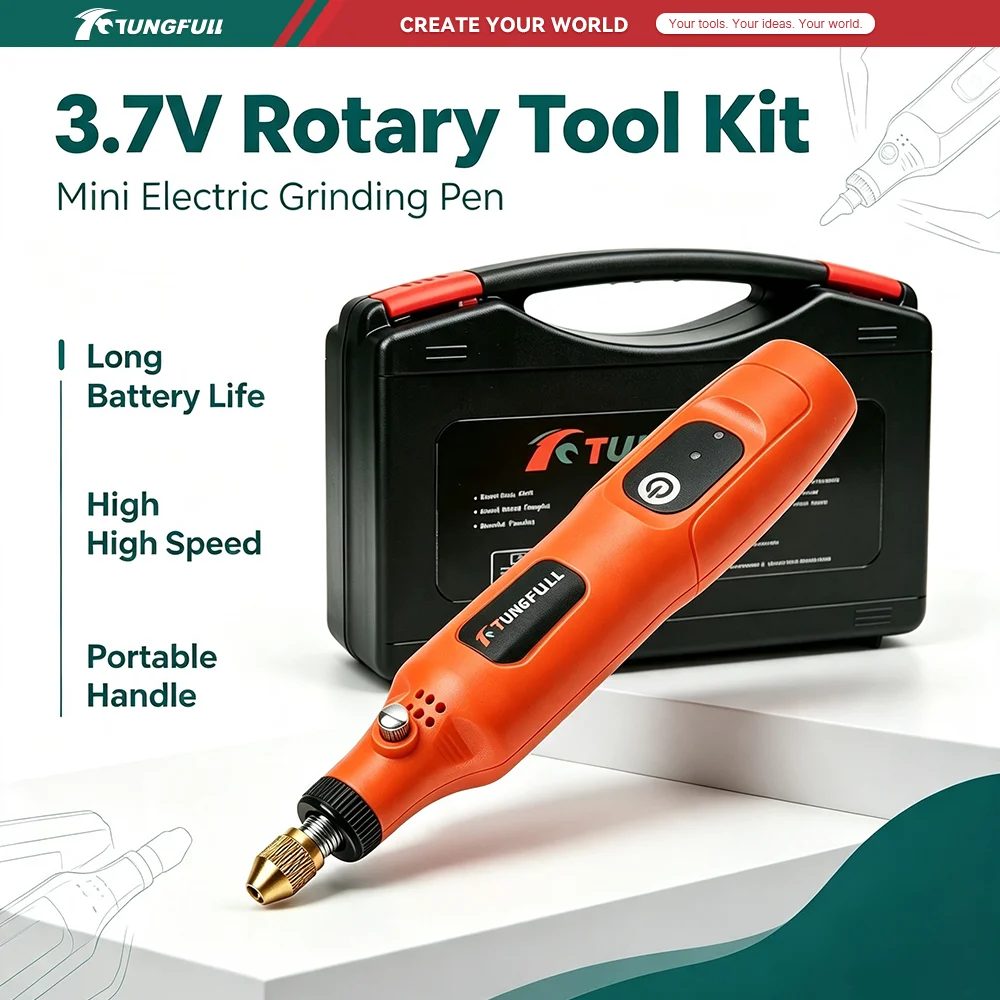 3.7V Cordless Mini Rotary Tool Kit Portable Rechargeable Electric Grinding Pen DIY Craft Polishing Carving Sanding Hobby Tool