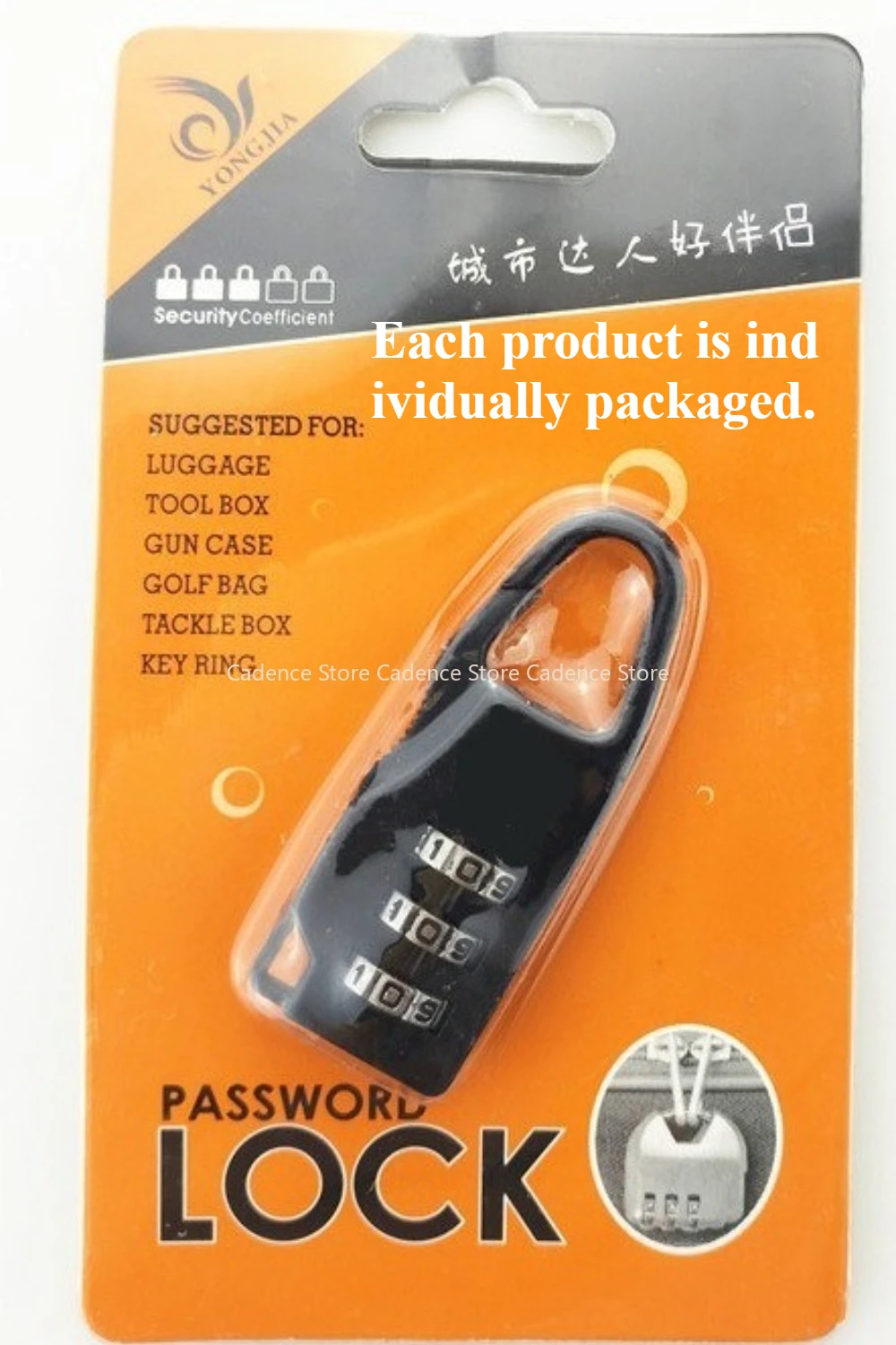 5/10 個ポータブル合金ロック南京錠屋外旅行荷物ジッパーバックパックハンドバッグ安全盗難防止コンビネーションコード番号ロック