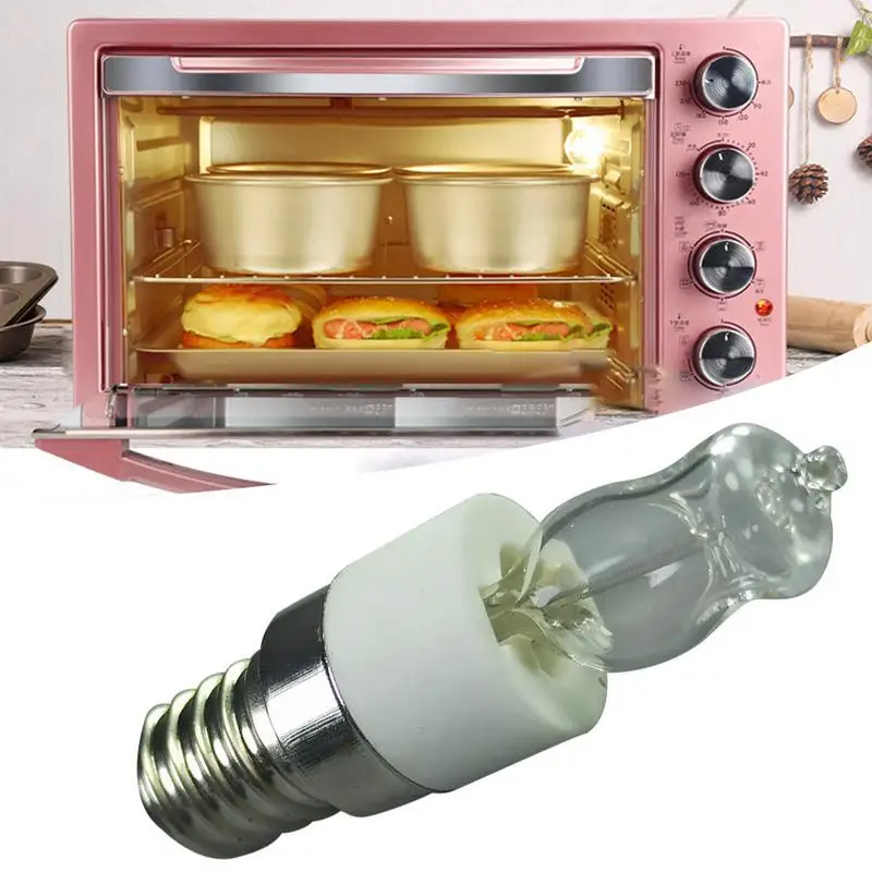 Ampoule de four halogène E14, 40W, 50W, 110V, 220V, lampe de four à haute température, 500 ℃, degré sûr, ampoule de sèche-linge micro-ondes