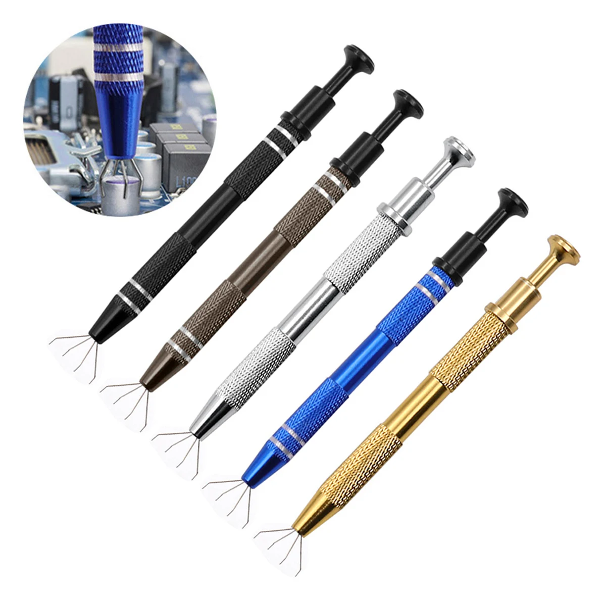 IC Chip Extractor Metal Grabber Electronic Component Parts Gripper Catcher Pick Up Tool Screw Picker Tweezers Hand Tool