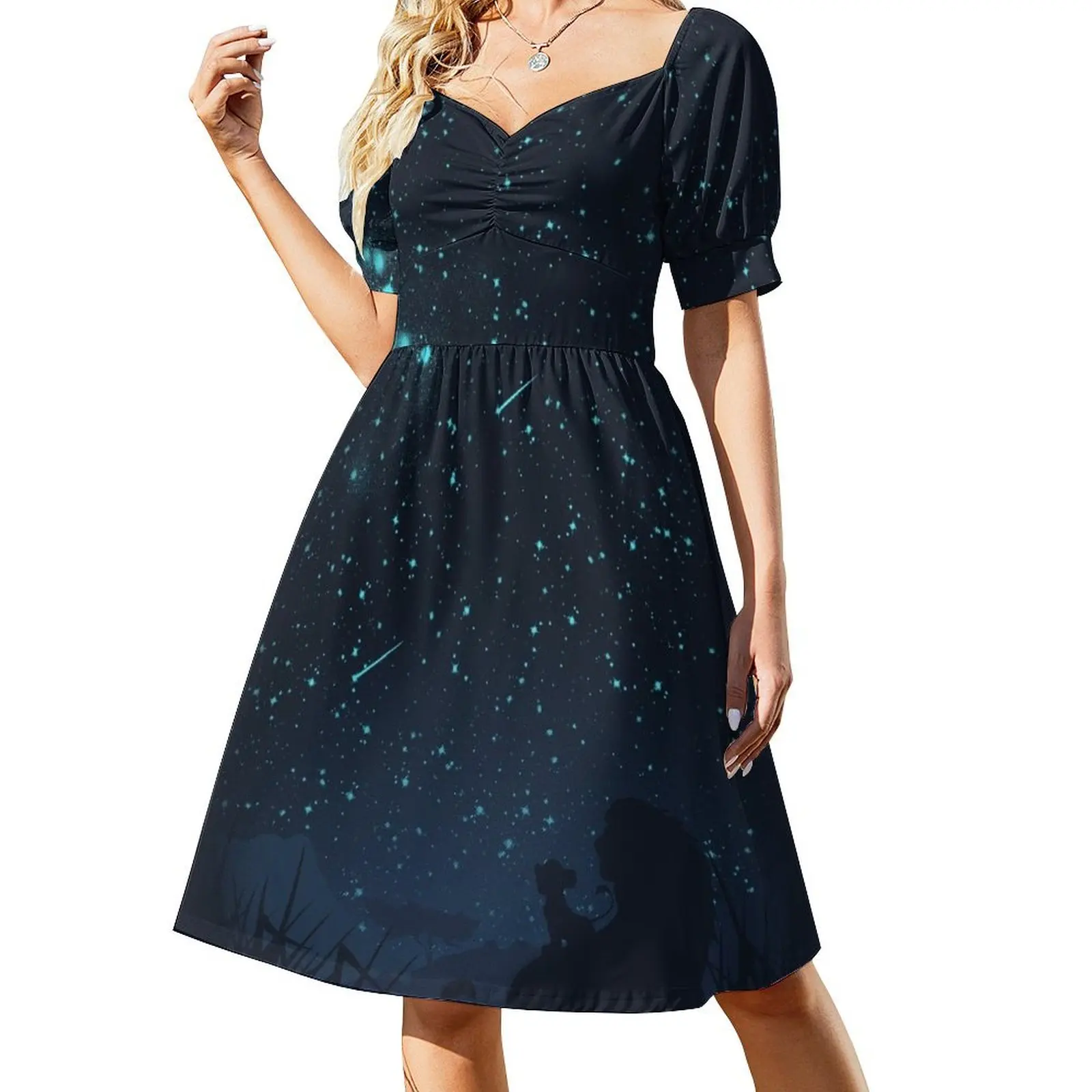 

Under The Stars Short Sleeved Dress bandage dress Clothing female Dress