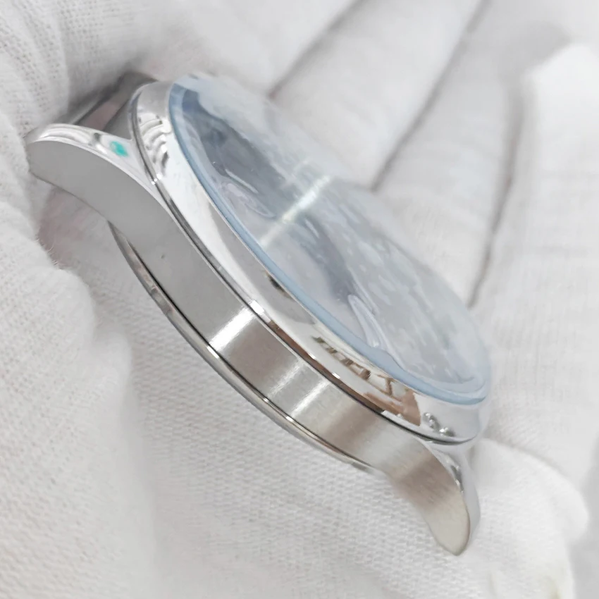 44mm Stainless Steel Transparent Back Watch Case for ETA 6497/6498, ST3600/ST3620 Movement Watch Shell Watch Accessories