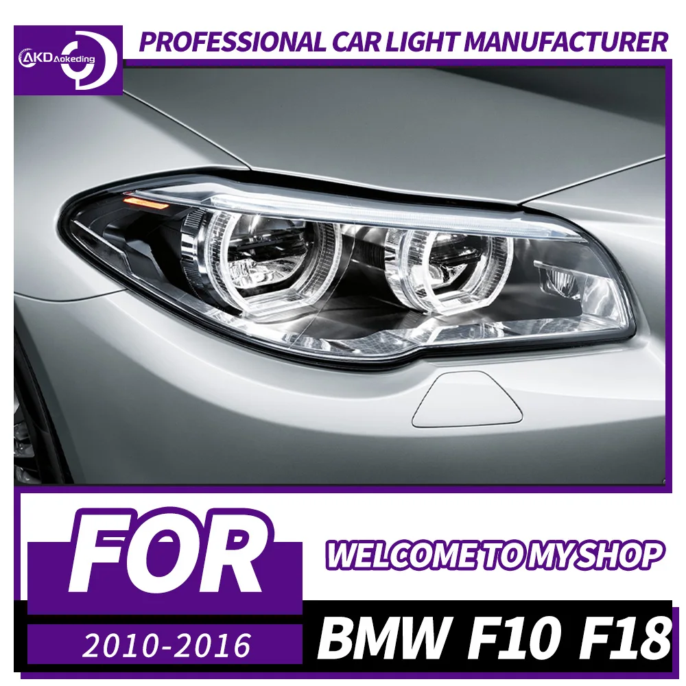 

AKD Автомобильные фары для BMW 5 серии F10 F18 2010-2016 Светодиодные автомобильные лампы Дневные ходовые огни Динамические указатели поворота Автомобильные аксессуары