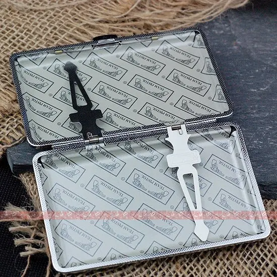 tommy cigarette case Flip Top Cigarette Case, Flip Lid Silver Antique Cigarette Holder Same  Style as in Peaky Blinders, Tommy Shelby Victorian Cigarette Holder