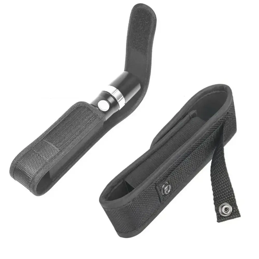 المحمولة النايلون مصباح يدوي حقيبة سوداء قابل للتعديل LED الشعلة الحافظة الخصر حقيبة الصيد