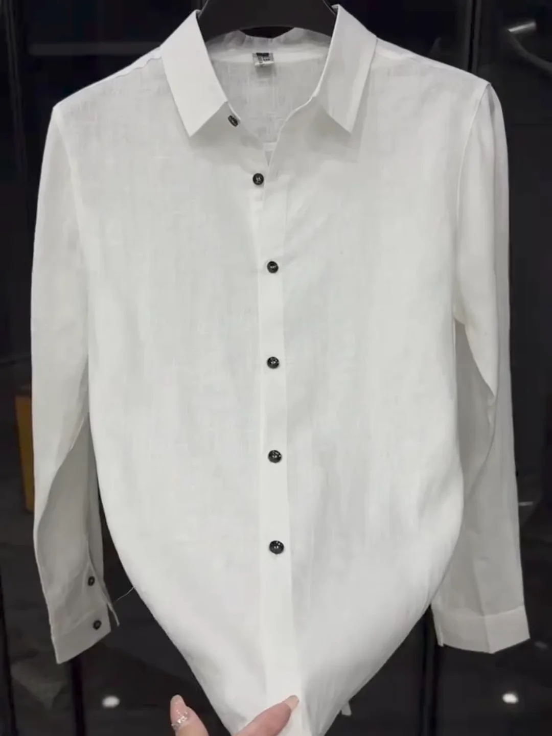 

High Quali Men's Long Sve irt Faionable Versatile Sli Spring Autumn New Arrival Comfortable Ele Trendy