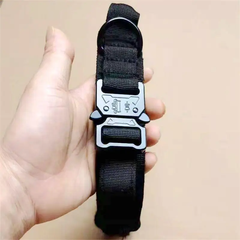 Nylon Tactical Dog Collar with Handle Adjustable and Durable Suitable for Medium Large Dogs Dogs Accessoires  Pet Items