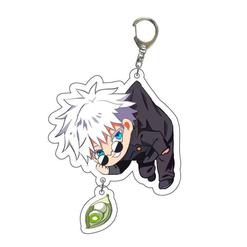 Jujutsu Kaisen Anime Schlüsselanhänger Chibi Itadori Yuji Gojo Satoru Cartoon Acryl Taschenanhänger Schlüsselring Anhänger Cosplay Zubehör