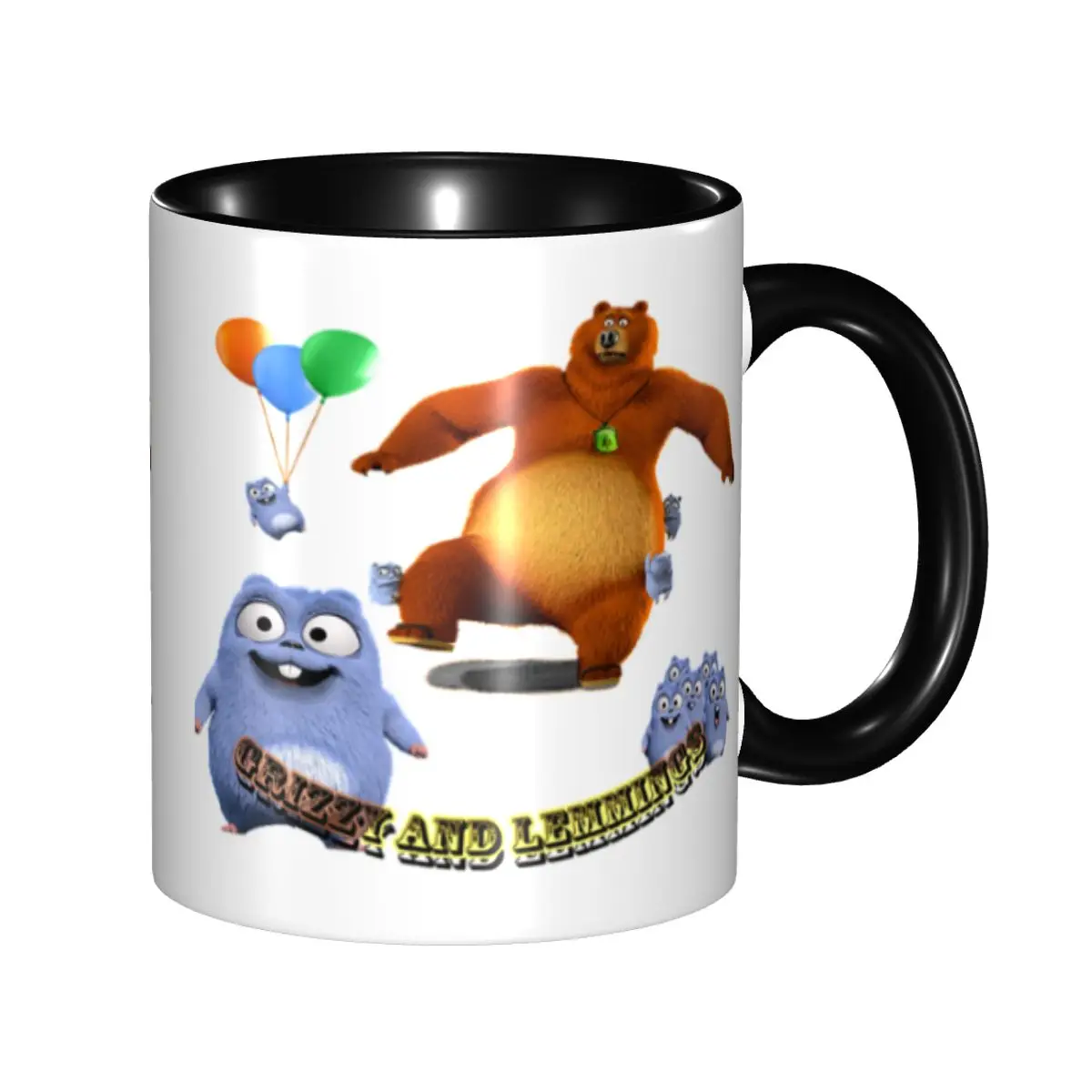 

Customized Happy Lemmings Tabodi And Grizzy Cartoon Mug DIY Ceramic Milk Tea Coffee Cups