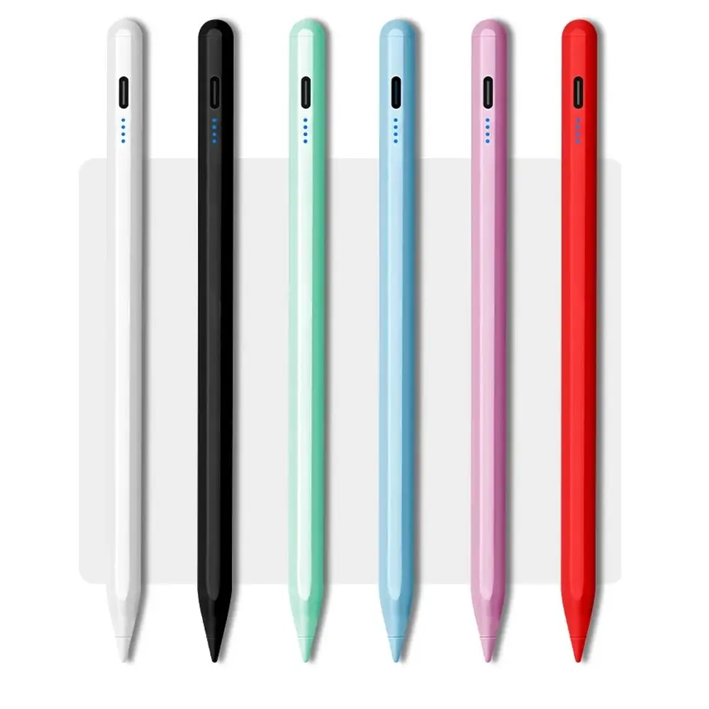 Rechargeable Universal Stylus Pen Mobile Phone Battery Indicator Screen Pencil Colorful Drawing for Android/iOS