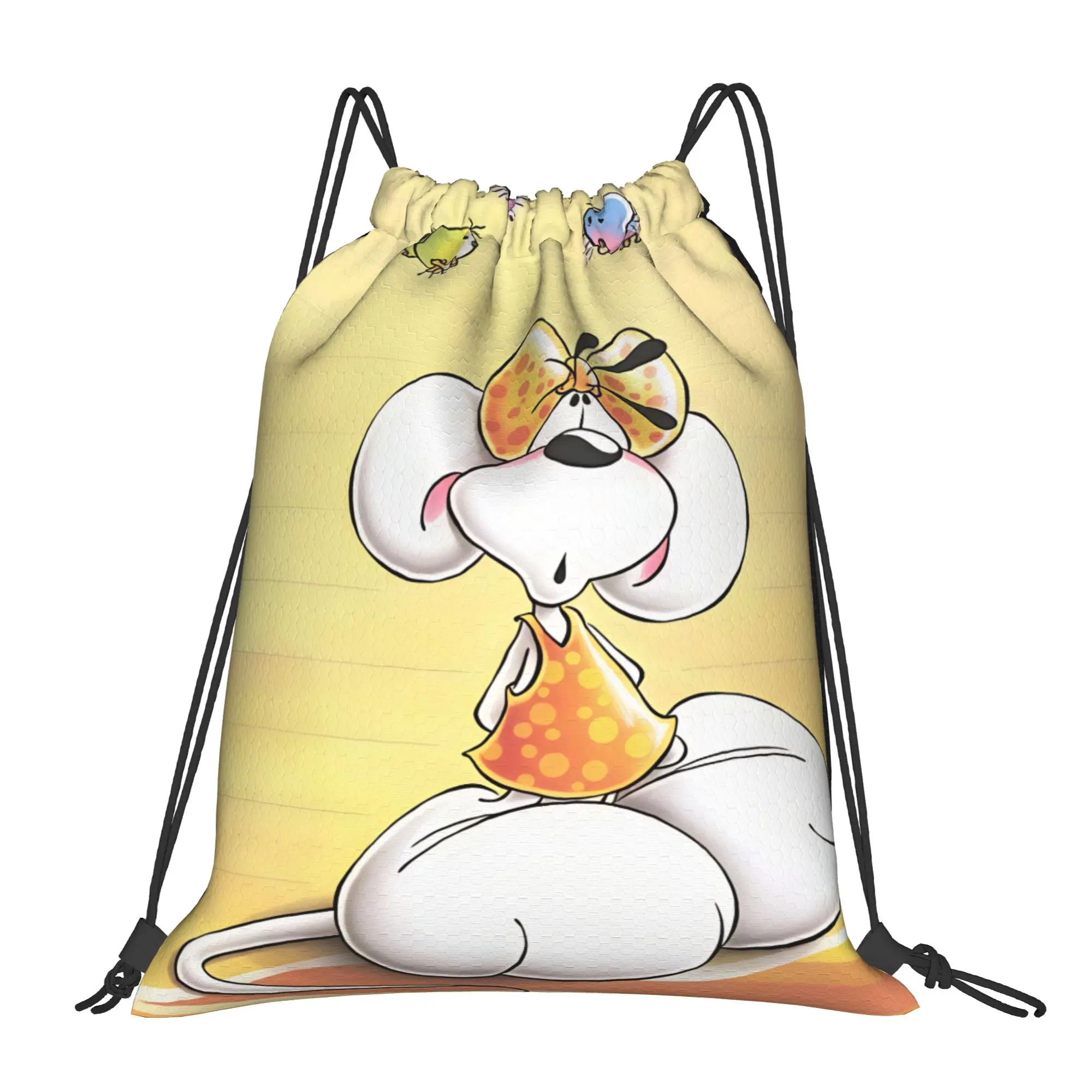 Cartoon D-Diddl Drawstring Bag  YSK Fashion Large Capacity Sackpack String Bags Women Sports Yoga Backpack