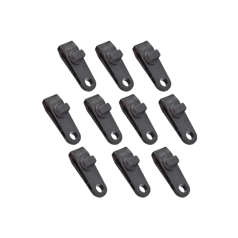 

10-Piece Tent Anchor Clip Set, Multicolored, Heavy-Duty Locks, Waterproof Tear-Resistant High-Strength Nylon Material, for