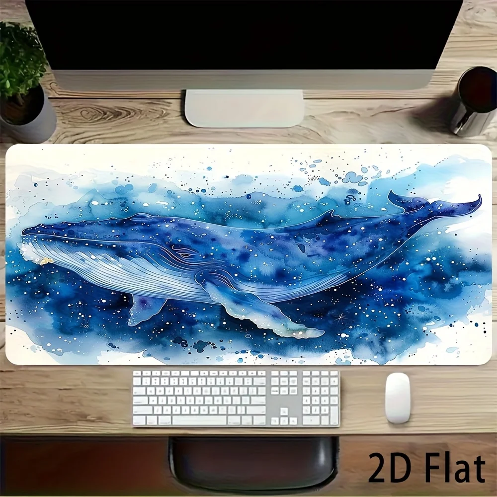 Blue Whale Large Mouse Pad, Non-Slip Extended Desk Mat for Gaming Office Home