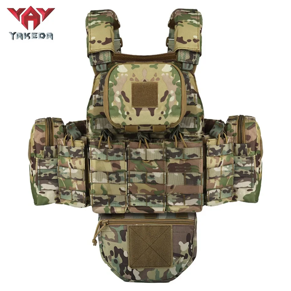 YAKEDA Plate Carrier Kamizelka taktyczna Outdoor Hunting Ochronna kamizelka na ramię Regulowana kamizelka Airsoft Carrier