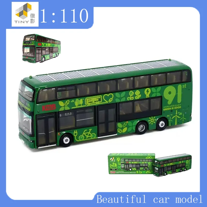 

Tiny Weiying 1:110 BYD Kowloon B12D Hong Kong Double Decker Bus 91st Anniversary YX6462 Car Model