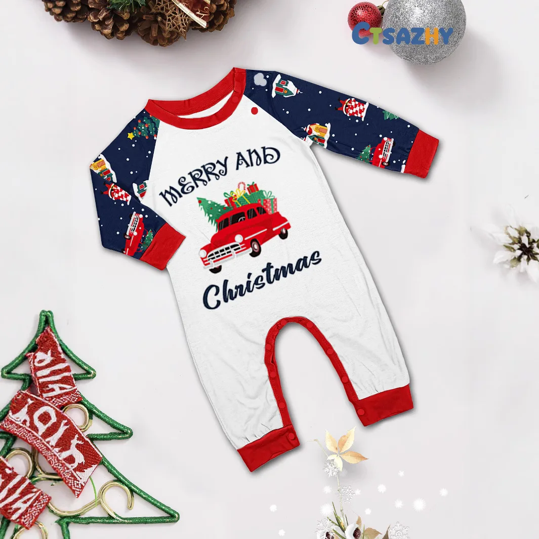 Conjunto de pijamas navideños a juego para la familia, mamá, papá y niños, ropa de Navidad, conjunto de pijamas para bebé, ropa de dormir informal, look familiar