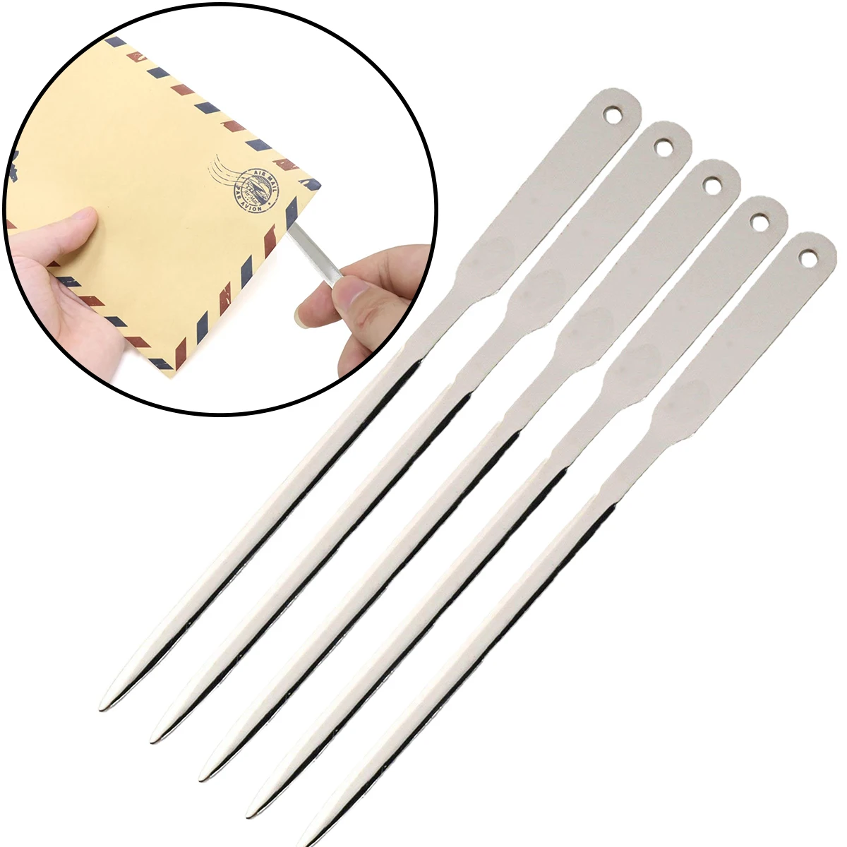 

1/3/5 PCS Stainless Steel Letter Opener – Sleek Envelope Slitter for Home, Office & School Mail Supplies