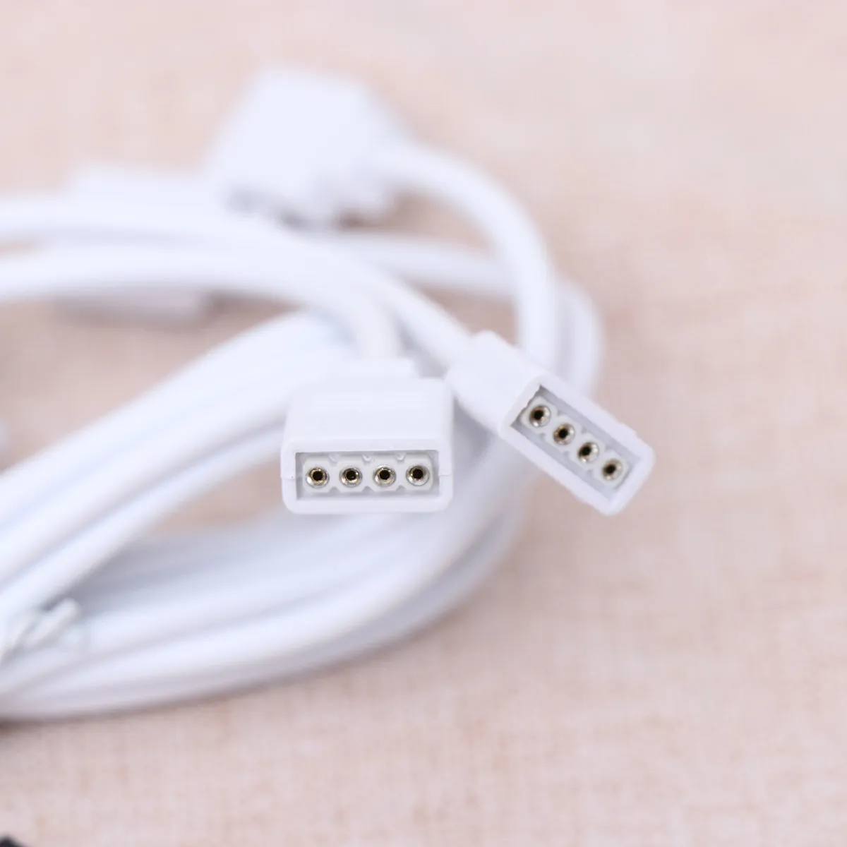 4Pcs Light Strip Extension Cord Connector Extension Cable for Smd 5050 3528 Rgb LED Strip Easy Install No Welding Durable