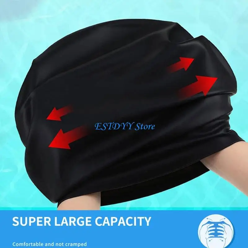 G6de الكبار غطاء السباحة للنساء الرجال مقاوم للماء السيليكون قبعة قبعة ركوب الأمواج قبعة مرنة السباحة للسباحة ركوب الأمواج #1