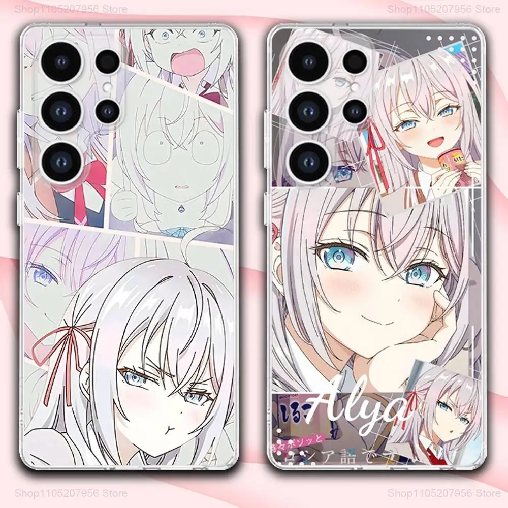 

A-Alya Hides Anime Feelings Phone Case For Samsung A30,71,51,S9,10,20,Ultra,FE,Lite,S25,24,22,23,21,PIus,Transparent, Silicone