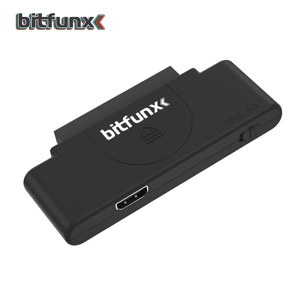 محول صوت فيديو Bitfunx HDMI RGB إلى 1080P مع 16:9/4:3 Swith لوحدة تحكم ألعاب PCE PC Engine Core Grafx
