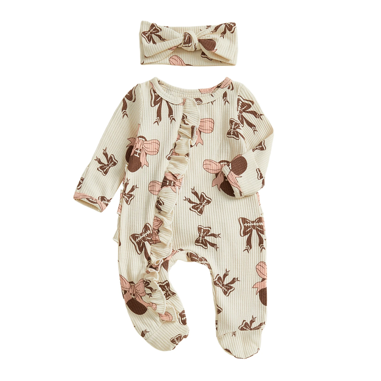 

Toddler Girls 2-Piece Set Floral Print Long Sleeve Top and Pants with Matching Headband Autumn Outfit for Baby Girl