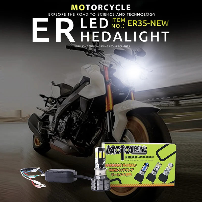 KEVANLY 360 درجة 6 COB Led دراجة نارية LED المصباح لمبة M06E H4 HS1 BA20D P15D H6 35 واط للدراجات النارية موتور Led 6500 كيلو 12 فولت