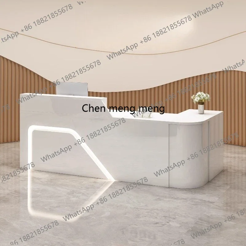 Salon Shop Reception Desks Modern Display Curved Restaurant Reception Desks Drawer BestK178