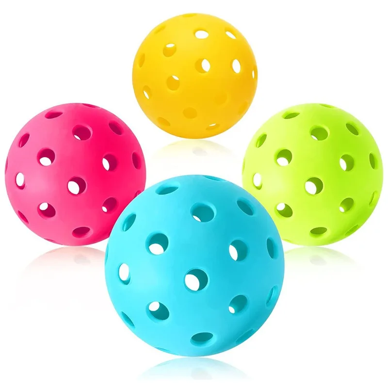 

Zoco 4 Pcs Pickleball 74MM Durable 40 Holes Outdoor Pickleballs 26g Outdoor for Competition Pickleball Packs of Pickleballs