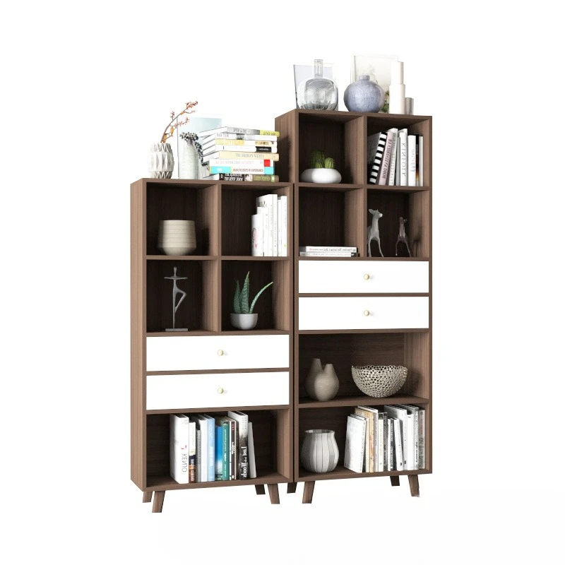 

Nordic, shelf, simple, modern, solid wood, floor, lattice, free