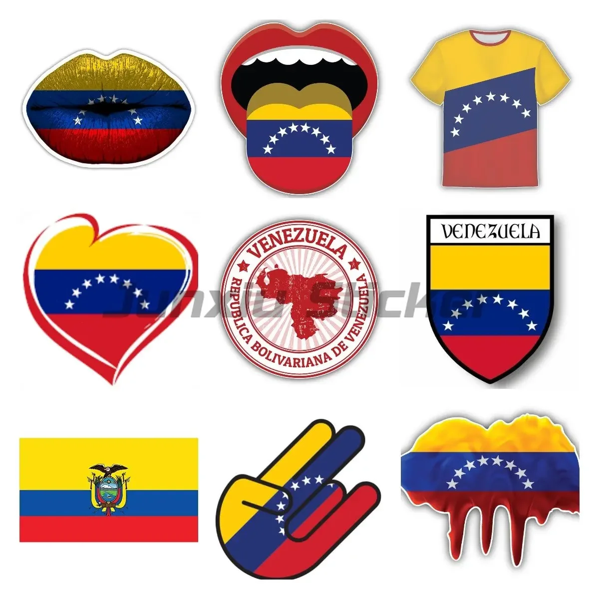 Venezuela Map Flag Car Sticker Silhouette for Helmet Fridge Door Waterproof Car Accessories