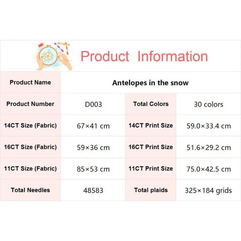 Antylopa zimowa DIY wzór krzyża zestaw do szycia 14CT biały 16CT 11CT tkanina z nadrukiem haft robótki ręczne wyroby do dekoracji domu