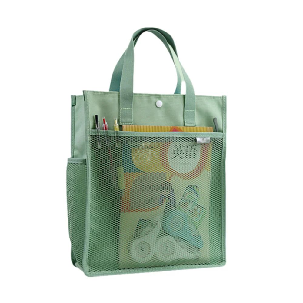 Lightweight Portable Book Storage Bag Handheld Large Capacity Art Storage Bag Transparent Zipper Document Storage Bag Travel