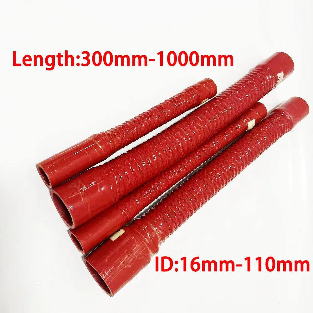 Red Car Silicone Flexible Hose Silicon Intercool Hose Air Intake Pipe Radiator Tube Steel Wire Convoluted Silicone Hose