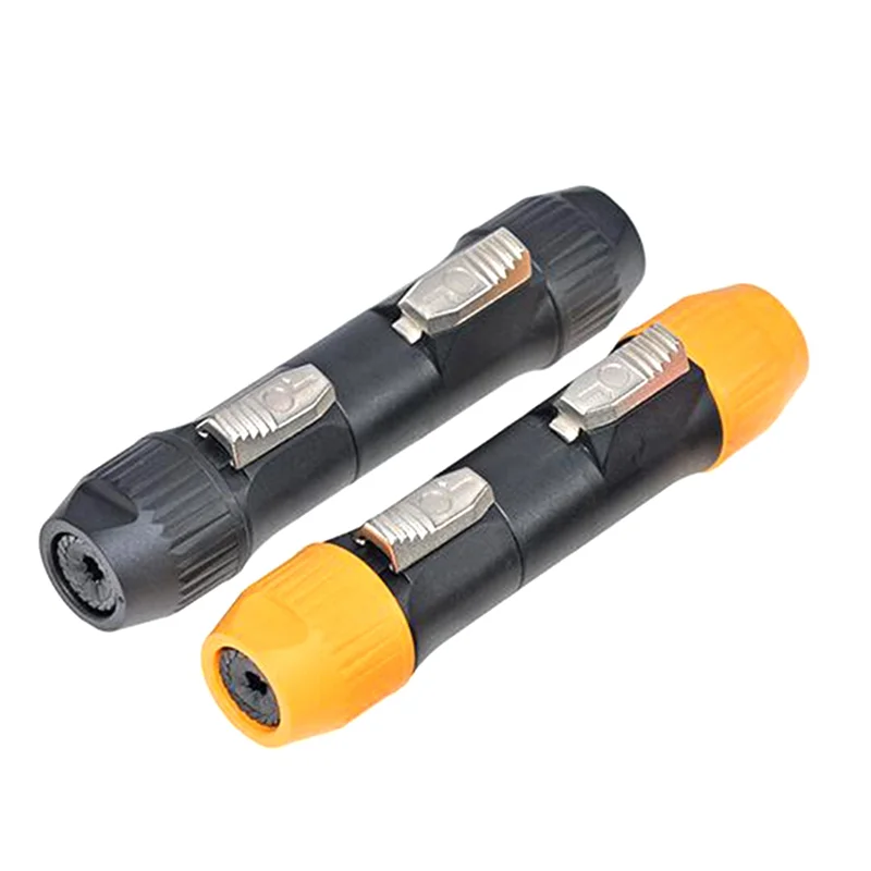 Waterproof LED Display Plug Stage Lighting Equipment Multi-Function Convenient Lighting Power Connector Plugs, Durable B-Silver