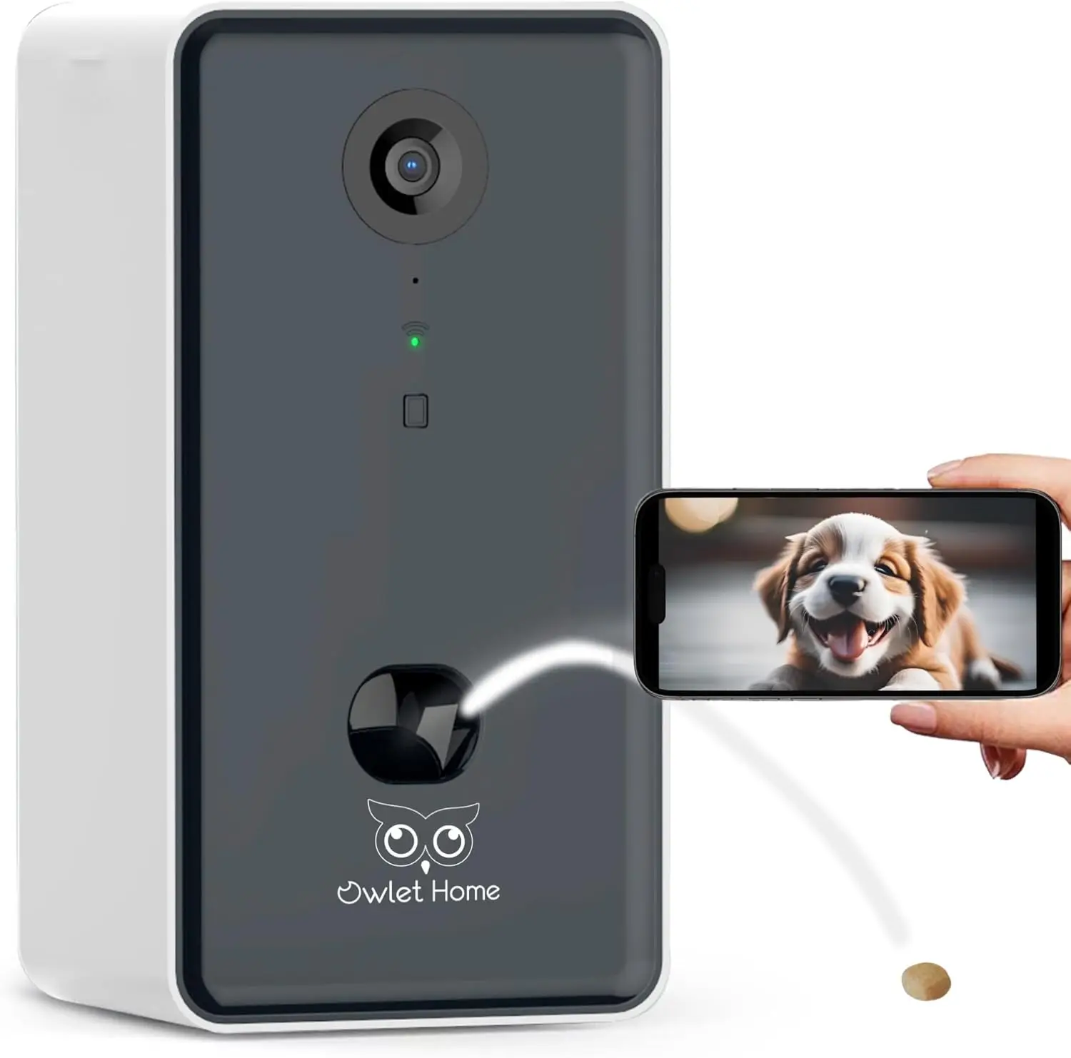 Pet Camera with Treat Dispenser/Tossing for Dogs/Cats, Smart Dog/Cat Camera, Free App, 2.4G & 5G WiFi, 1080P HD Live Video, Auto