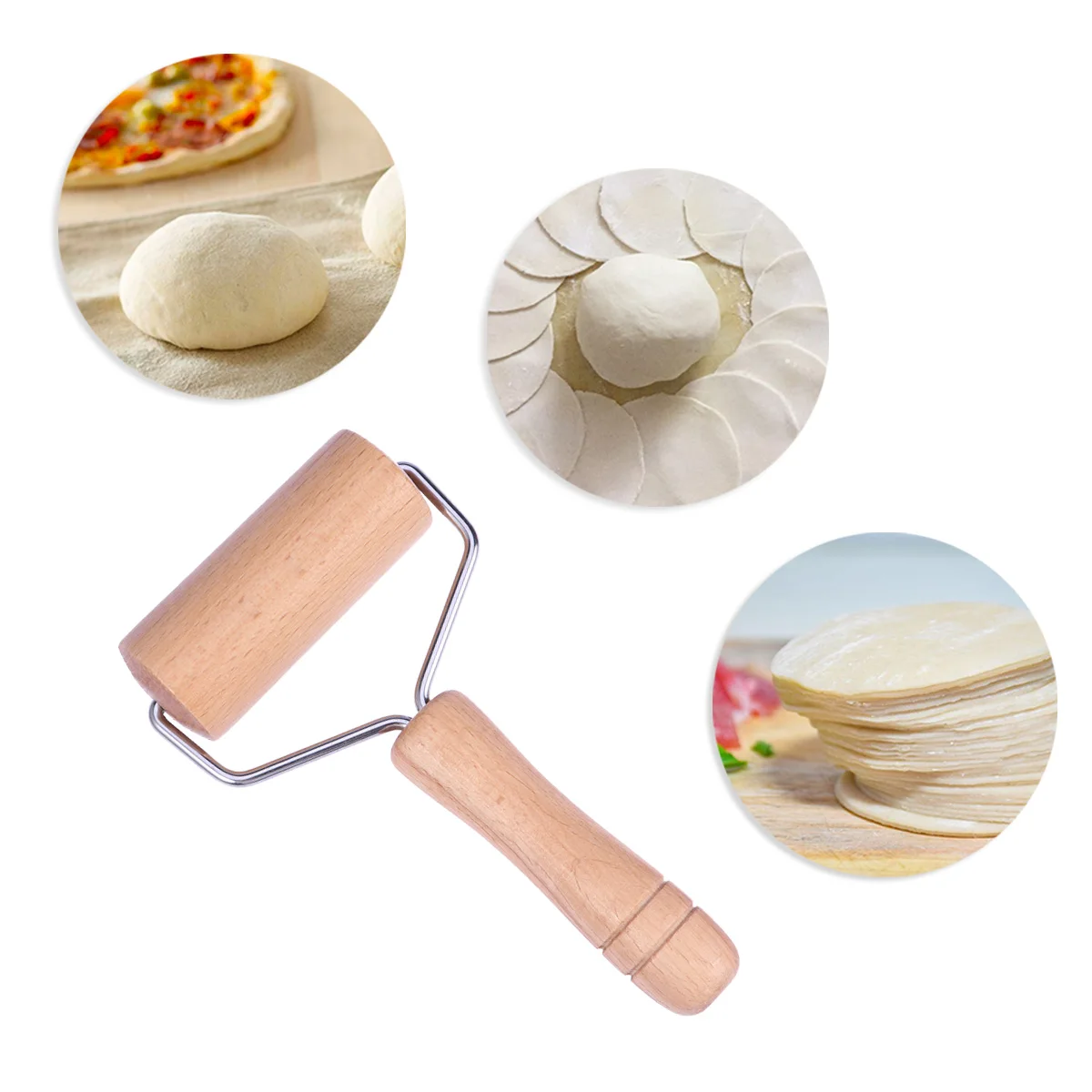 

Beech Rolling Pin Easy Roller Ideal for Baking Wood Kitchen Tool Nonsticky Surface Tough Long Term Use