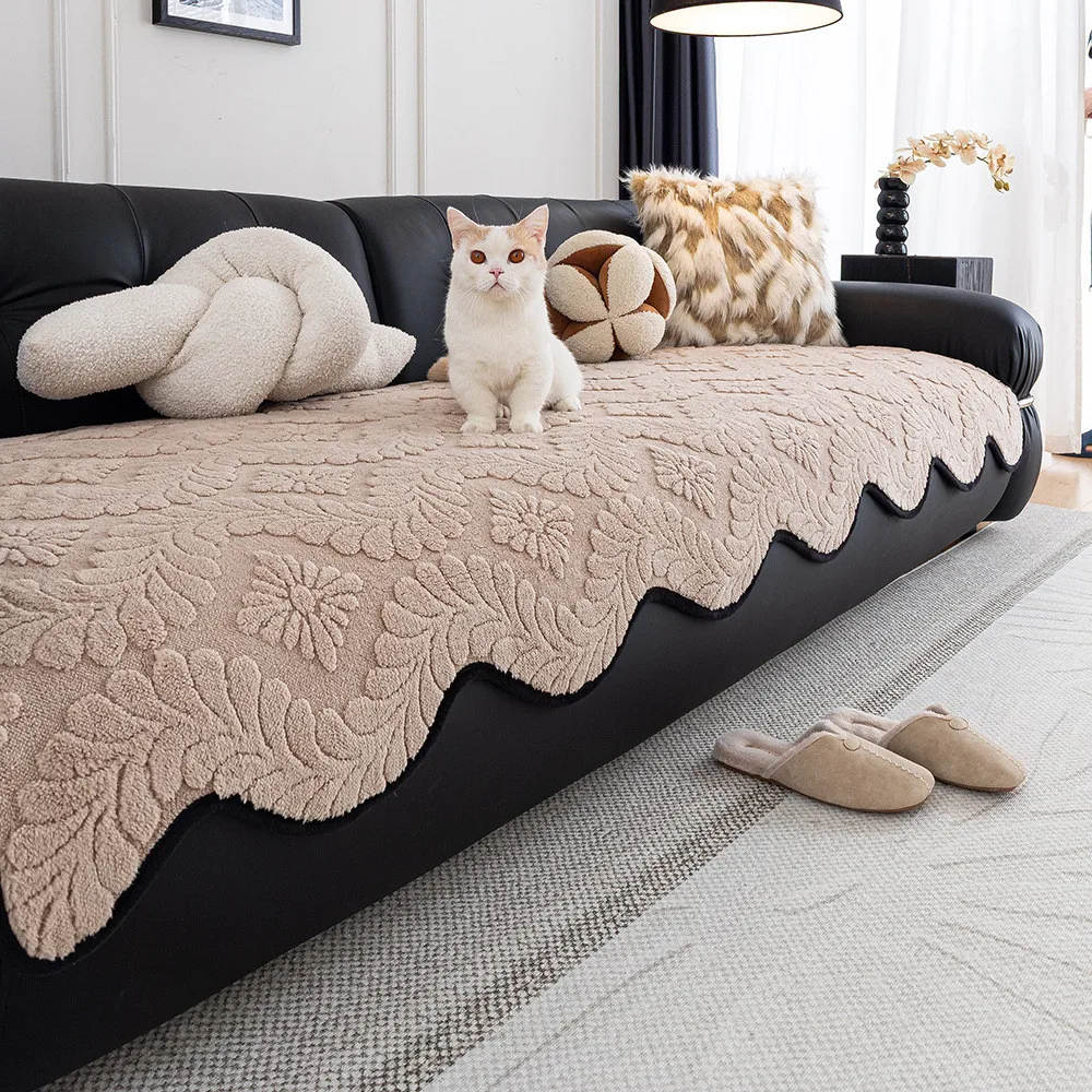 1pcs Irregular Sofa Cover Non-Slip Dustproof Living Room Furniture Cushion Wear Resistant Backrest Mat