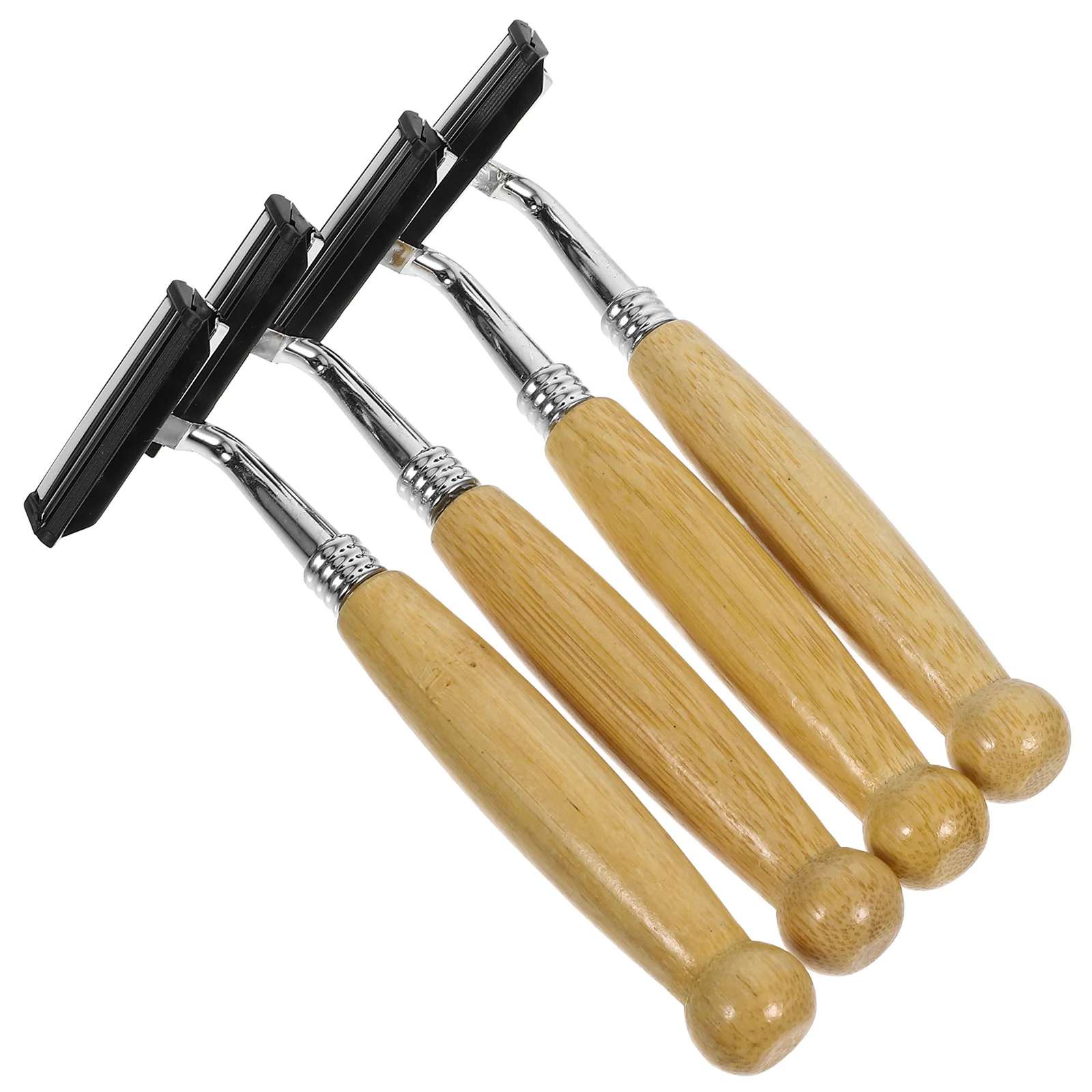 

4 Pcs Steel Razor Hair Clipper for Men Smooth Shaving Hair Old Style Shaving Razor Shaver Clipper Manual Shaver