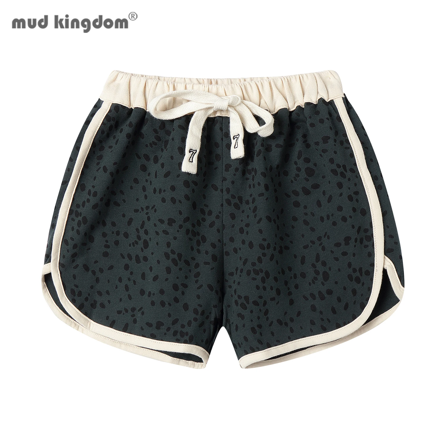 LittleSpring Girls Shorts with Drawstring Pull On Leopard Dots Print Elastic Waist Fashion Kids Summer Clothes Short Pants