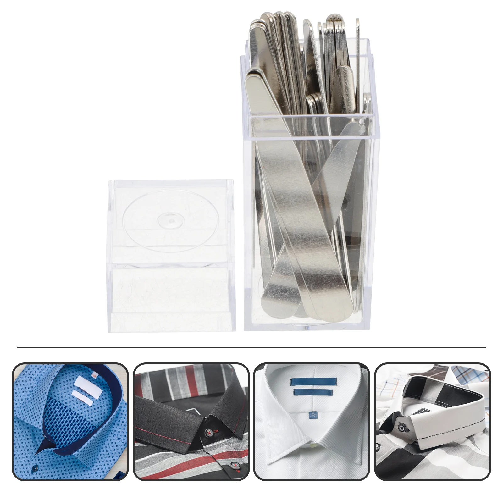 40 قطعة طوق يبقى إدراج للرجال قميص طوق دعم تصلب شكل التجنيب لا ترهل الوجه حتى سهلة الاستخدام قميص يبقى للرجال #4