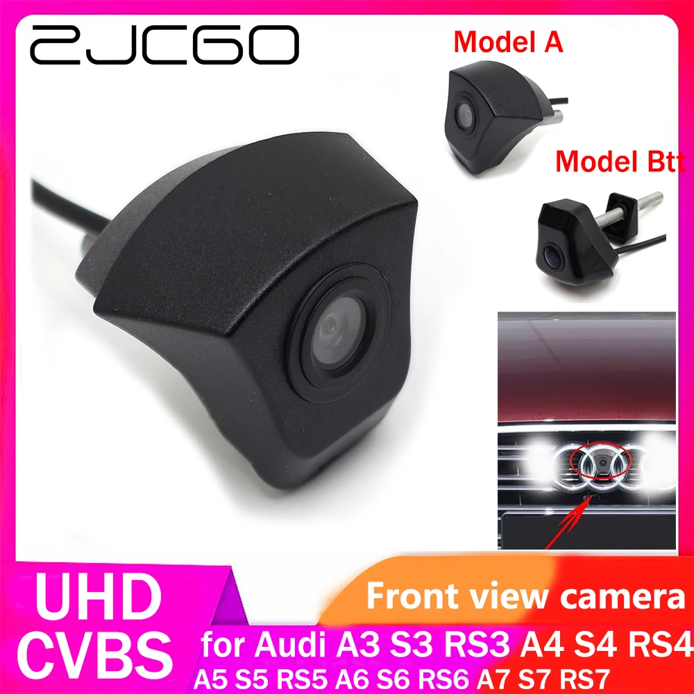 

ZJCGO AHD CVBS 1080P 170 ° Автомобильный логотип, парковочная камера переднего вида для Audi A3 S3 RS3 A4 S4 RS4 A5 S5 RS5 A6 S6 RS6 A7 S7 RS7