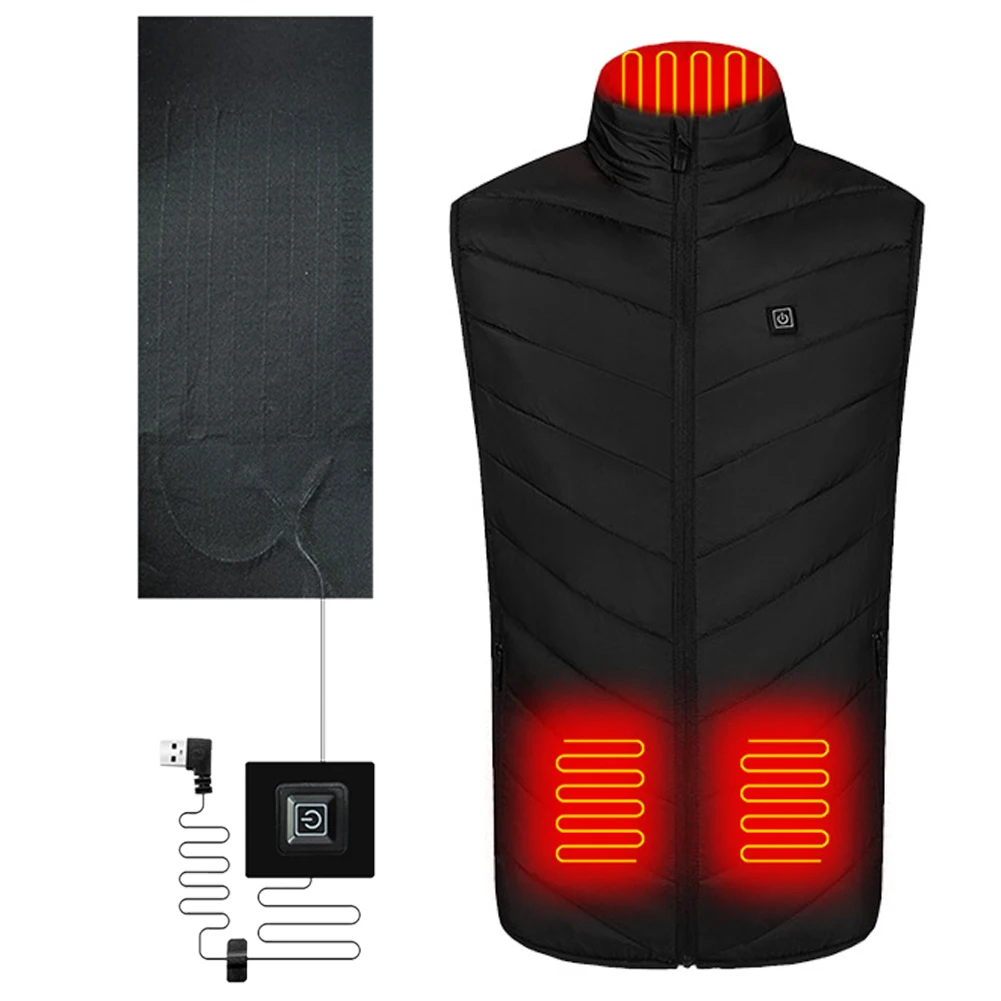 USB Clothes Heater Pad With 3 Gear Adjustable Temperature Waterproof Cloth Jacket Pad Winter Warm Pads 5V Heat Cloth for Outdoor